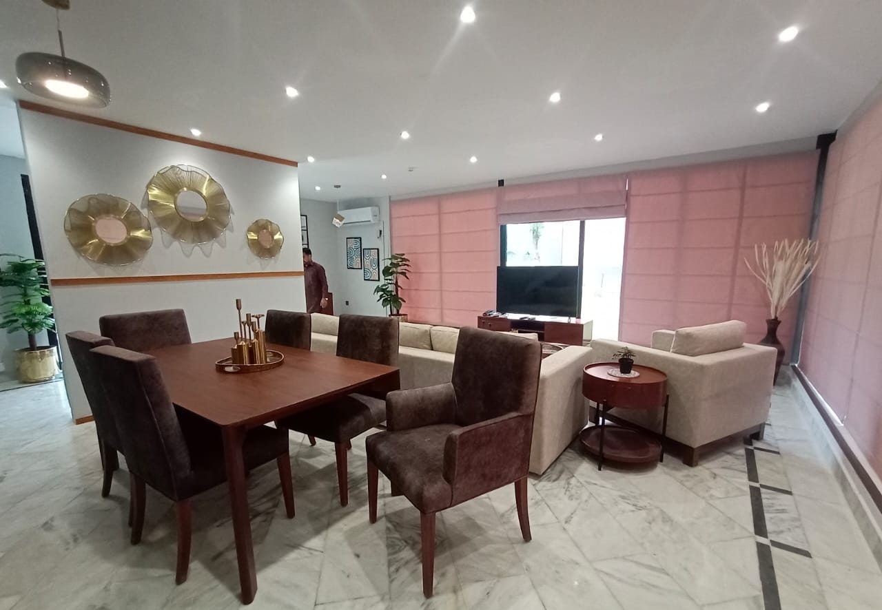 Open plan living and dining