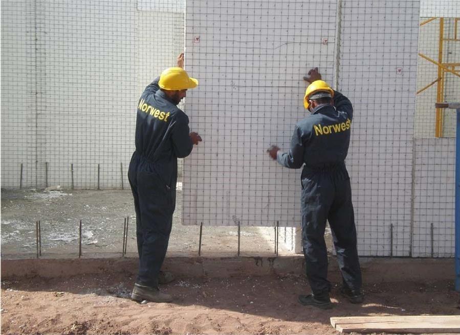 SCIP panels being erected on site